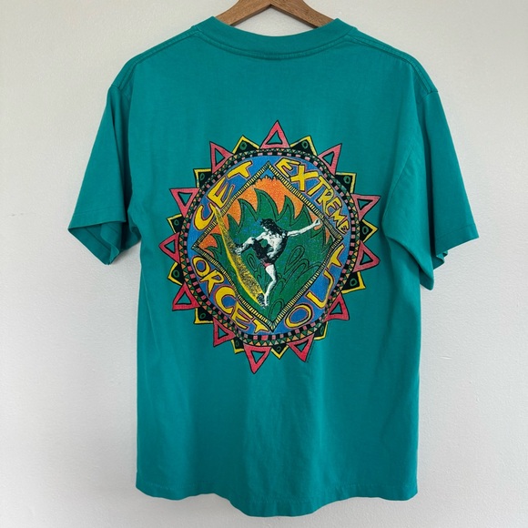 Vintage Other - Vintage 90s Surf Gear T-Shirt Mens Medium Get Extreme Surfing Single Stitch USA